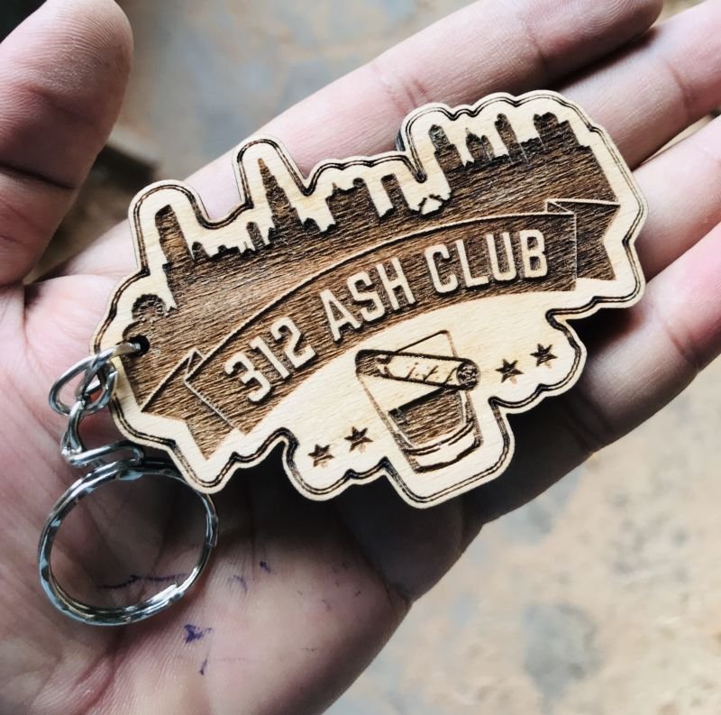 Customized Logo Shaped Cutout Keychain - Pikku Gifts