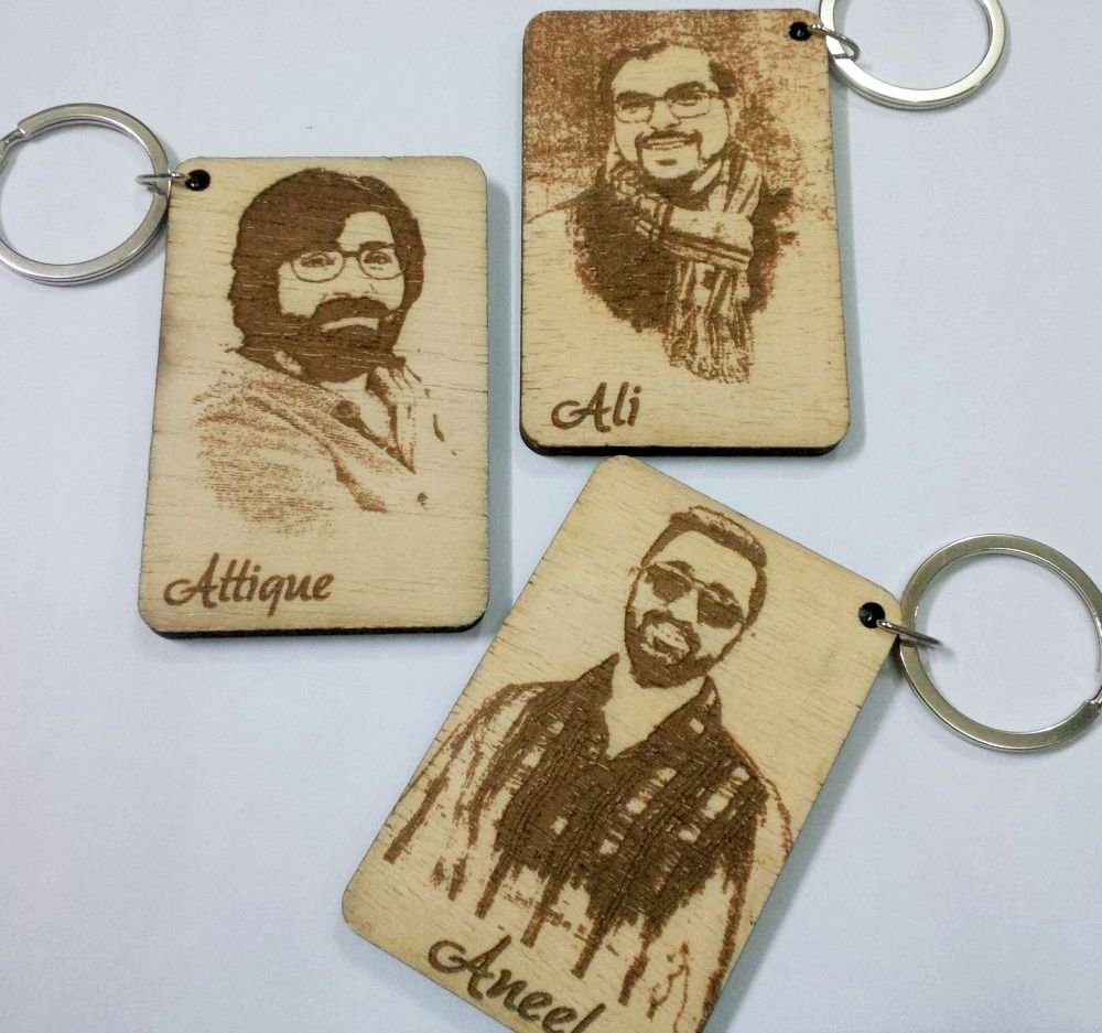 Customized Photo Keychain- Plywood-economical - Pikku Gifts