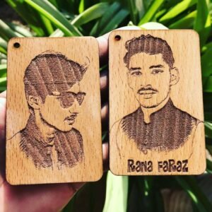 Customized Photo Keychain- solid-wood - Pikku Gifts