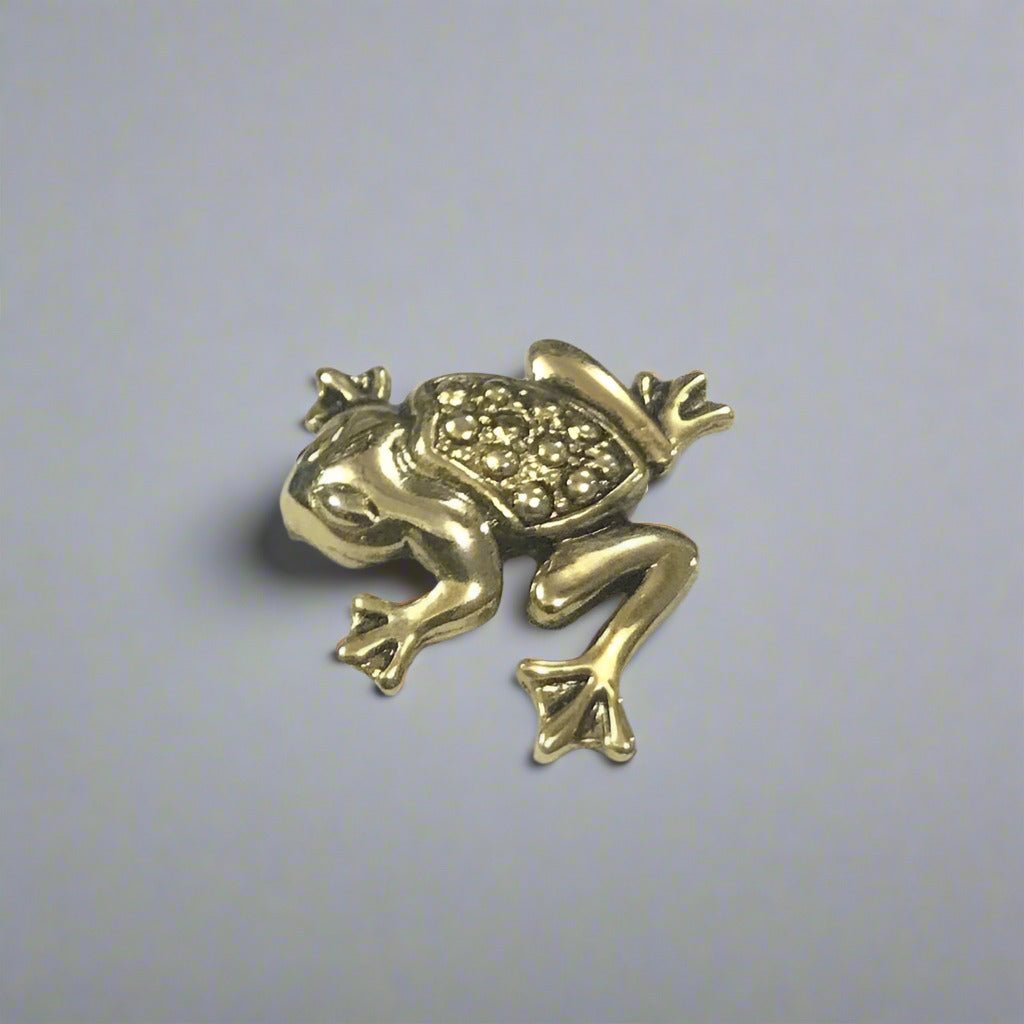 Cute-Frog-Brooch-Golden - Pikku Gifts