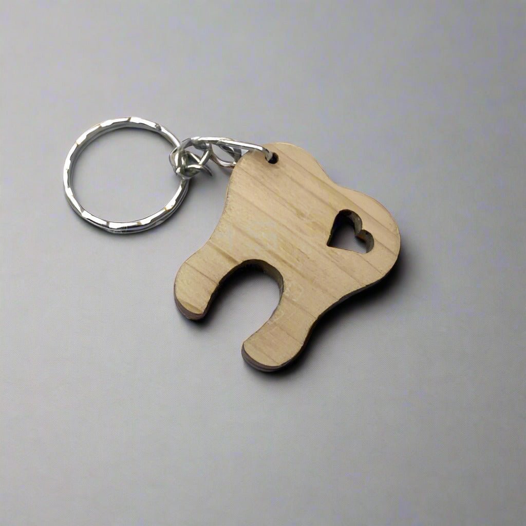 Laser-Cut-Wooden-Tooth-and-Heart-keyring-768x748 - Pikku Gifts
