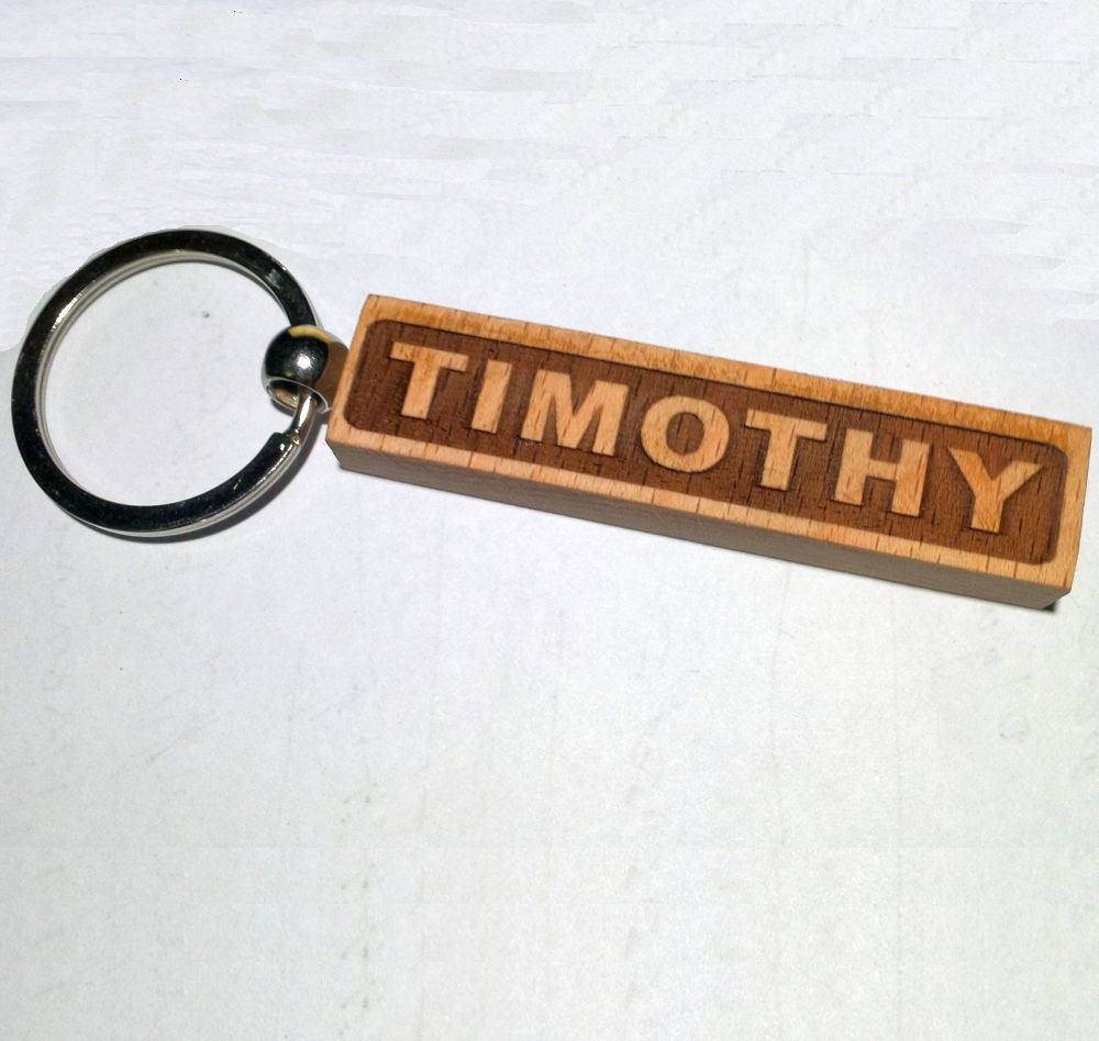 Laser engraved name cube keychain - Pikku Gifts
