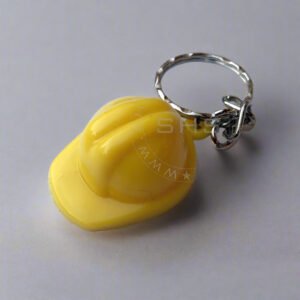 Miniature Safety Helmet Keychain – Yellow Tech & Engineer Charm