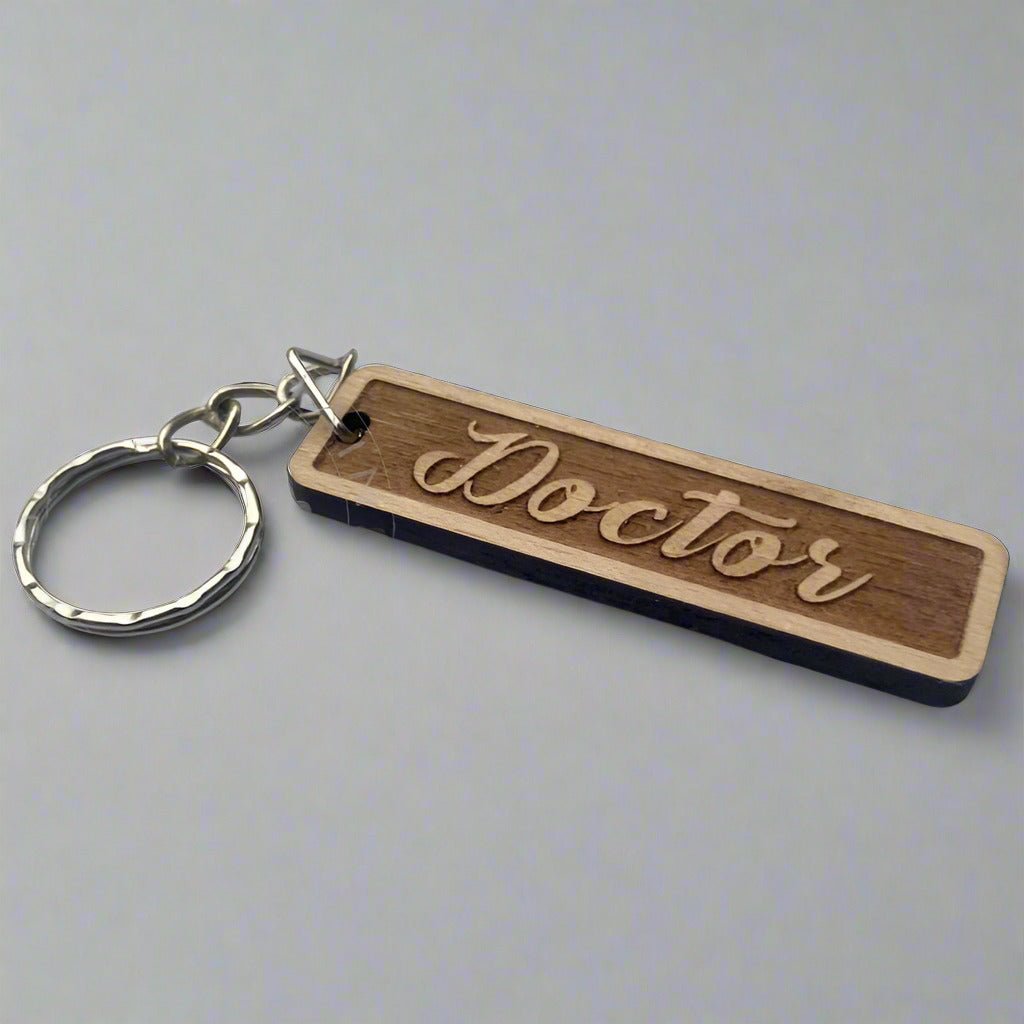 Wooden-keychain-for-Doctors-and-medical - Pikku Gifts