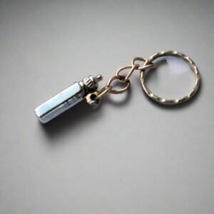 Miniature Feeding Bottle Keychain – Silver Finish Zinc Alloy Baby Charm