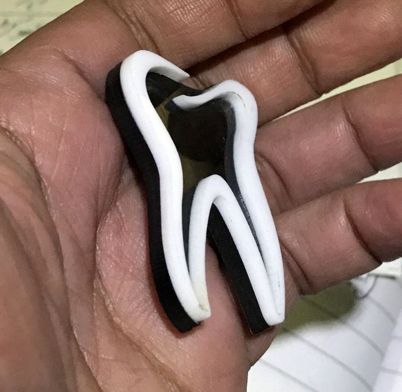 tooth shaped acrylkic badge - Pikku Gifts