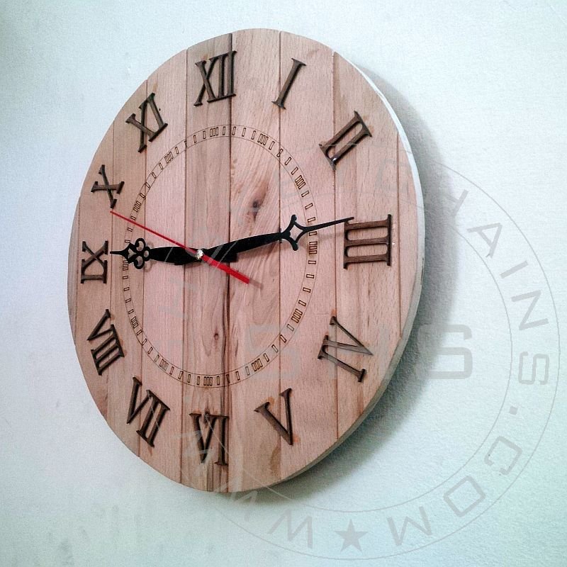 Customized Logo Wooden Wall Clock2 - Pikku Gifts