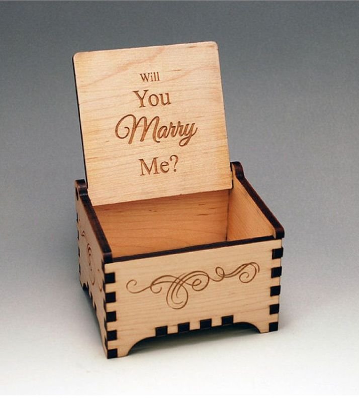 Laser Cut Wooden Gift Box with Custom Engraving - Pikku Gifts