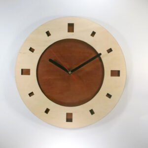 Minimalist Double Layer Wooden Wall Clock – Modern Plywood Design (10 Inch)