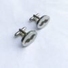 Mustache Engraved Round Cufflinksss - Pikku Gifts