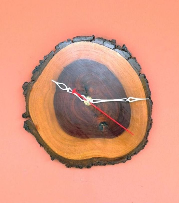 Natural Wood Log Wall Clock - Pikku Gifts