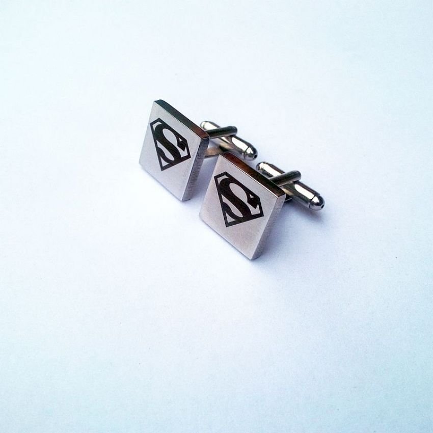 Superhero Logo Square Cufflinks - Pikku Gifts