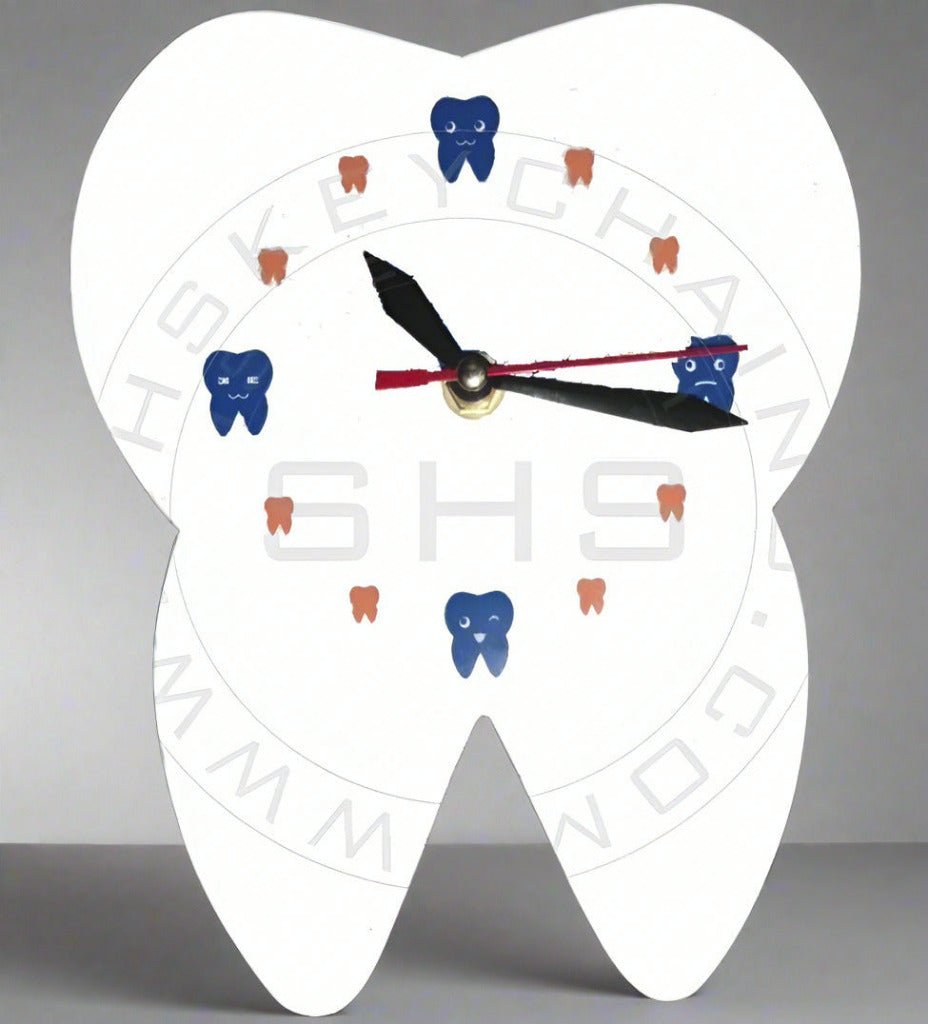Tooth Shape Dental Wall Clock - Pikku Gifts