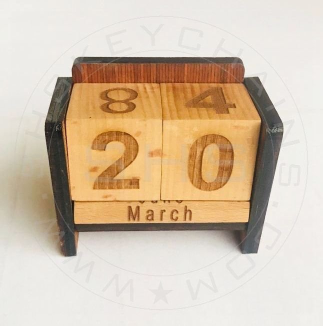 Wooden Perpetual Desk Calendar-s - Pikku Gifts