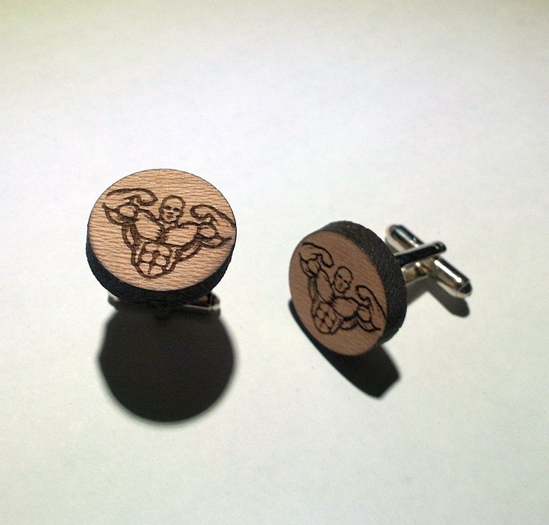 bodybuilding cufflinks - Pikku Gifts