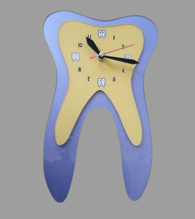 custom-dental-clinic wall-clock-purple - Pikku Gifts