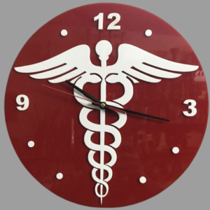 Medical Symbol Acrylic Wall Clock – Clinic & Healthcare Decor (10 Inch)