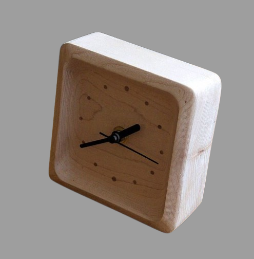 mini solid wood desktiop clock1 - Pikku Gifts